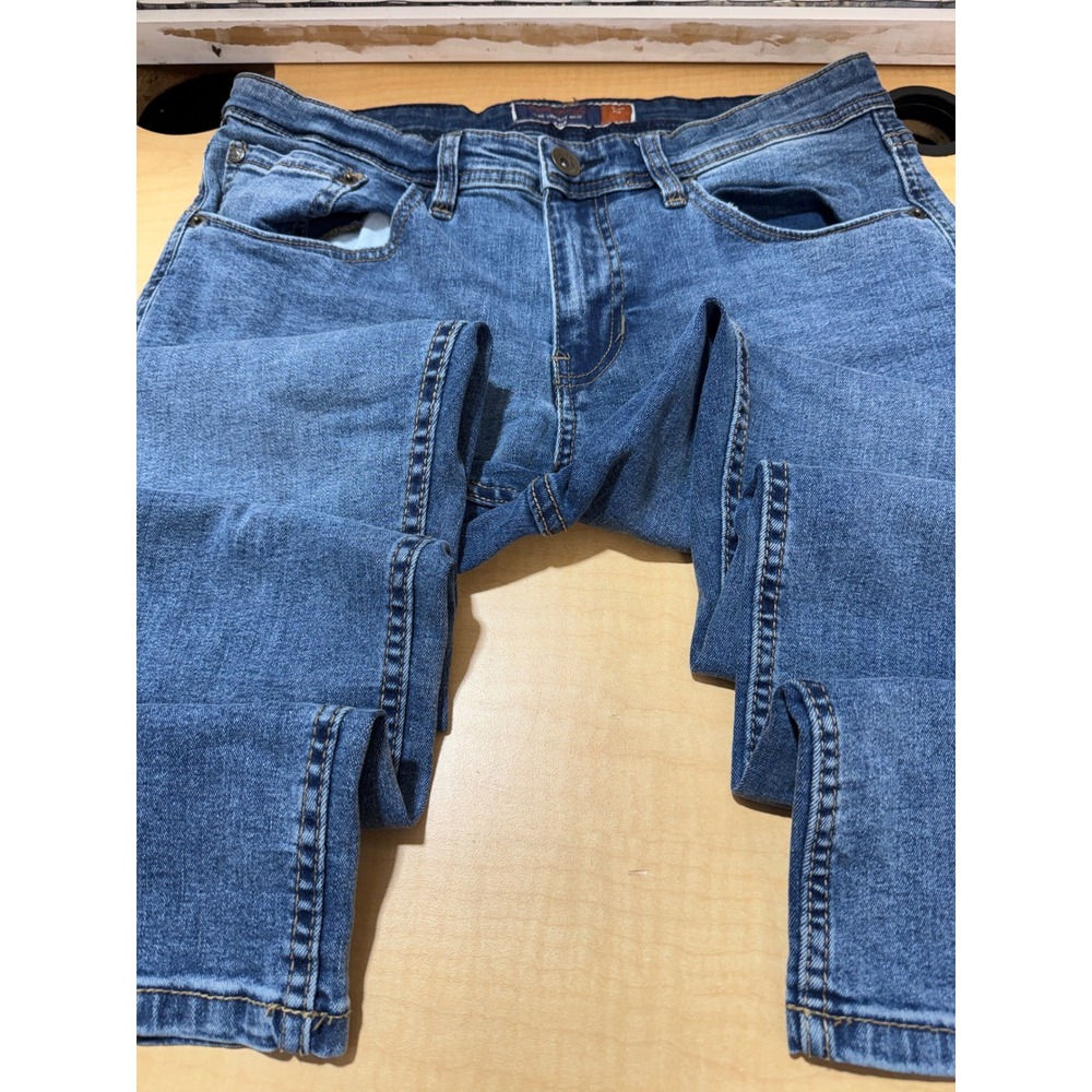 Weatherproof Vintage Mens Slim Fit Blue Jeans 32x30 Medium Wash Denim